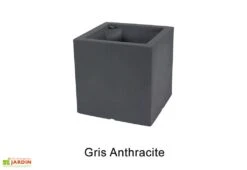 Jardinière Carrée En Polyéthylène Atlantis 40 Cm (pls Coloris) -Garanta Jardin Magasin jardiniere plastique rotomoule double paroi 39cm couleurs 1