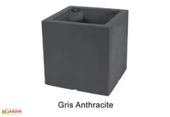 Jardinière Carrée En Polyéthylène Atlantis 50 Cm (pls Coloris) -Garanta Jardin Magasin jardiniere plastique rotomoule double paroi 49cm couleurs 1