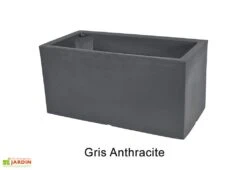 Jardinière Rectangulaire En Polyéthylène Atlantis 80 Cm (pls Coloris) -Garanta Jardin Magasin jardiniere plastique rotomoule double paroi 80cm couleurs 1