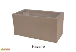Jardinière Rectangulaire En Polyéthylène Atlantis 80 Cm (pls Coloris) -Garanta Jardin Magasin jardiniere plastique rotomoule double paroi 80cm couleurs 3