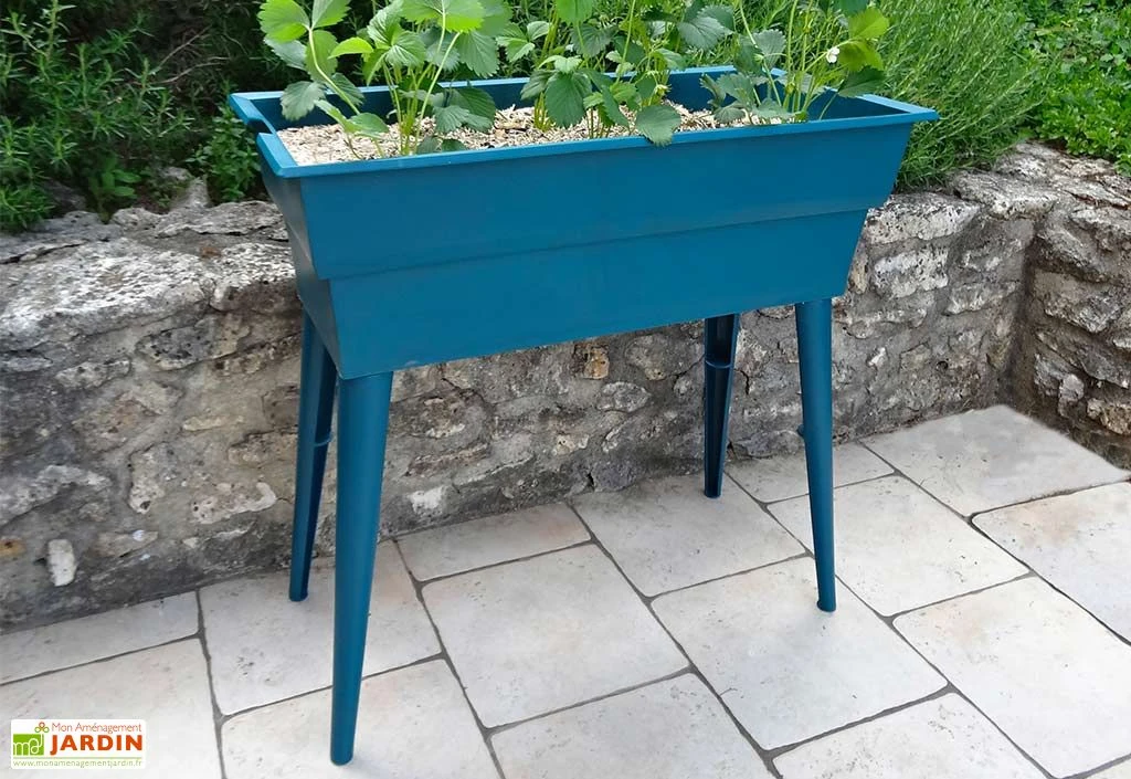 Jardinière Calipso Maxi Basic 40L + Pieds Amovibles – Bleu Canard 5 Jardinière Calipso Maxi Basic 40L + Pieds Amovibles – Bleu Canard – Image 3