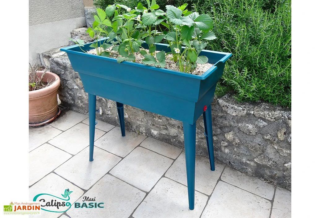 Jardinière Calipso Maxi Basic 40L + Pieds Amovibles – Bleu Canard 4 Jardinière Calipso Maxi Basic 40L + Pieds Amovibles – Bleu Canard – Image 2