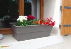 Jardinière Calipso Maxi Basic 40L + Pieds Amovibles – Taupe -Garanta Jardin Magasin jardiniere polypropylene 40l pieds amovibles calipso maxi basic taupe 1