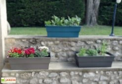 Jardinière Calipso Maxi Basic 40L + Pieds Amovibles – Taupe -Garanta Jardin Magasin jardiniere polypropylene 40l pieds amovibles calipso maxi basic taupe 3