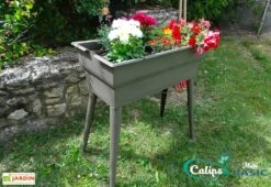 Jardinière Calipso Maxi Basic 40L + Pieds Amovibles – Taupe -Garanta Jardin Magasin jardiniere polypropylene 40l pieds amovibles calipso maxi basic taupe 6