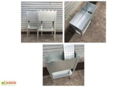 Jardinière Potager Sur Pieds En Acier Galvanisé - 50 X 20 X 80 Cm - Bords Arrondis -Garanta Jardin Magasin jardiniere potager acier galvanise