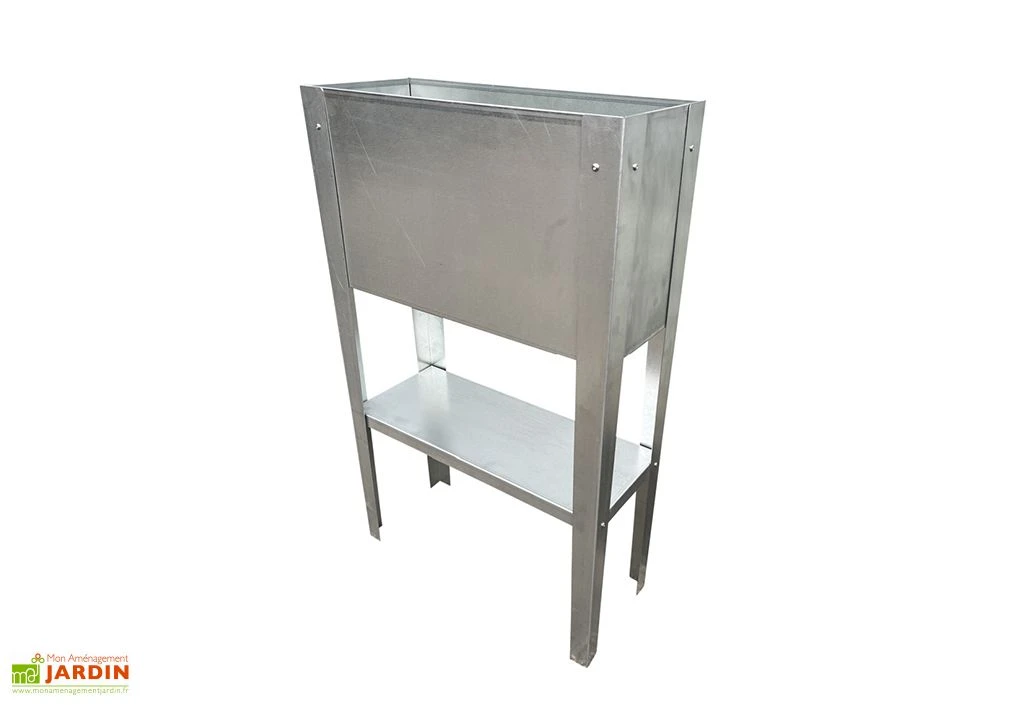 Jardinière Potager Sur Pieds En Acier Galvanisé - 50 X 20 X 80 Cm – Bords Droits 3 Jardinière Potager Sur Pieds En Acier Galvanisé - 50 X 20 X 80 Cm – Bords Droits