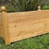 Jardinière Rectangulaire En Bois De Châtaignier Lasuré - Oranger -Garanta Jardin Magasin jardiniere rectangulaire en bois 1