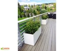 Jardinière En Béton Fibré Retkube 100 (100x40) -Garanta Jardin Magasin jardiniere retkube 100x40cm beton fibre blanc