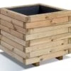 Bac à Fleurs Stockholm 50 Carré (50x50x43) -Garanta Jardin Magasin jardiniere stockholm cube bois jardipolys