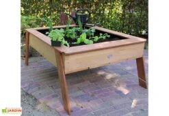 Axi Table De Culture En Bois De Hemlock - 110 X 93 X 50 Cm -Garanta Jardin Magasin jardiniere sur pieds bac potager axi
