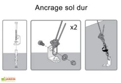Kit D'ancrage Pour Serre Et Abri De Jardin Palram-Canopia -Garanta Jardin Magasin kit ancrage sol serre palram anchoring 6