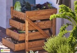 Légumier En Bois Autoclave Brun 4 Tiroirs - 50 X 54 X 60 Cm 12 Légumier En Bois Autoclave Brun 4 Tiroirs - 50 X 54 X 60 Cm -Garanta Jardin Magasin legumier 4 compartiments bois