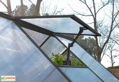 Serre De Jardin En Aluminium Et Polycarbonate Balance – Gris -Garanta Jardin Magasin lucarne serre balance grey canopia