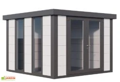 Abri De Jardin En Acier Galvanisé Double Porte Luminato - 8,8 M² -Garanta Jardin Magasin luminato 3030 blanc