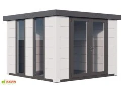 Abri De Jardin En Acier Galvanisé Double Porte Luminato - 8,8 M² -Garanta Jardin Magasin luminato 3030 blanc blanc