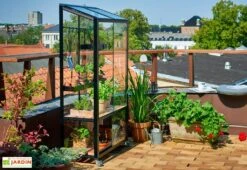 Mini Serre De Jardin En Verre Trempé – Juliana City -Garanta Jardin Magasin mini serre jardin verre trempe aluminium juliana city