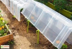 Serre De Jardin Tunnel De Forçage : Bases + Embouts + Piquets (105 X 39 X 30 Cm) -Garanta Jardin Magasin mini serre tunnel forcage mvi modulo 40 4