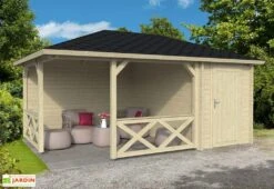Pavillon De Jardin En Bois D’épicéa Brut Alfred – 14,39 M²