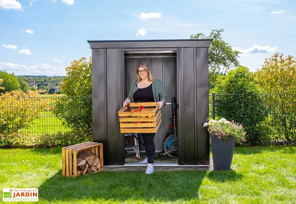 Armoire De Jardin En Acier Galvanisé 195 X 120 Cm 4 Armoire De Jardin En Acier Galvanisé 195 X 120 Cm – Image 2