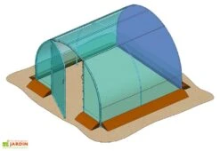 Bâche De Pignon Arrière Pour Serre De Jardin Tunnel Richel 3x3 Pied Droit