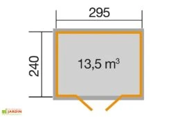 Abri De Jardin En Bois D’épicéa 219 Weka-Line T2 – 7,08 M² 9 Abri De Jardin En Bois D’épicéa 219 Weka-Line T2 – 7,08 M² -Garanta Jardin Magasin plan abri jardin bois 219 weka line t2