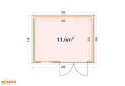 Abri De Jardin En Métal Eleganto Plus – 11,6 M² -Garanta Jardin Magasin plan abri jardin metal eleganto plus