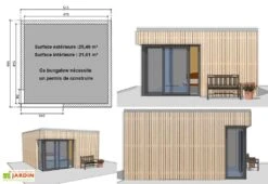 Bungalow Design Studio Avec Baie Dans L'angle (515x495) -Garanta Jardin Magasin plan bungalow design studio 515x495 1