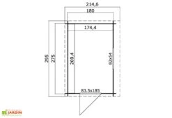 Abri De Jardin Adossé En Bois D’épicéa Brut Jura 4,95 M² 7 Abri De Jardin Adossé En Bois D’épicéa Brut Jura 4,95 M² -Garanta Jardin Magasin plan dimensions abri jardin adosse bois olg jura