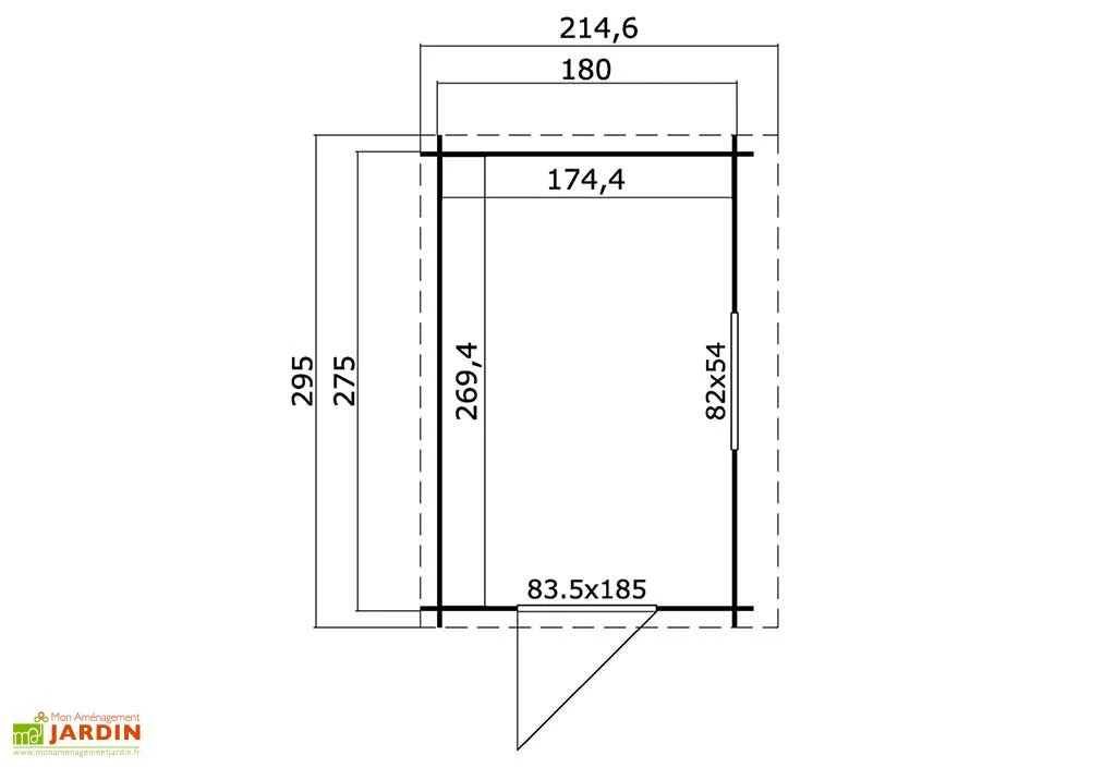 Abri De Jardin Adossé En Bois D’épicéa Brut Jura 4,95 M² 5 Abri De Jardin Adossé En Bois D’épicéa Brut Jura 4,95 M² – Image 3