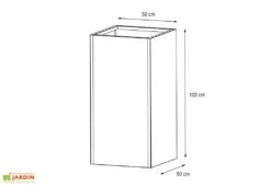 Jardinière Haute En Métal Thermolaqué – 50 X 50 X 100 Cm -Garanta Jardin Magasin plan dimensions jardiniere hg08977101