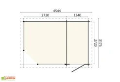 Pavillon De Jardin En Bois D’épicéa Brut Alfred – 14,39 M² 7 Pavillon De Jardin En Bois D’épicéa Brut Alfred – 14,39 M² -Garanta Jardin Magasin plan dimensions pavillon jardin bois alfred