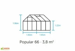 Halls Serre De Jardin En Aluminium Et Polycarbonate Popular 66 - 3,8 M² 5 Halls Serre De Jardin En Aluminium Et Polycarbonate Popular 66 - 3,8 M² -Garanta Jardin Magasin plan serre jardin halls popular 66