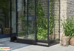 Halls Serre De Jardin Adossée En Verre Trempé Qube Lean-to 24 – 0,8 M² -Garanta Jardin Magasin porte coulissante mini serre murale