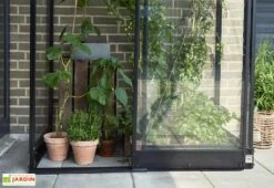 Halls Serre De Jardin Adossée En Verre Trempé Qube Lean-to 24 – 0,8 M² -Garanta Jardin Magasin porte coulissante serre adossee