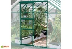 Serre De Jardin En Verre Trempé Lams 8,3 M² - Carvi Vert 9 Serre De Jardin En Verre Trempé Lams 8,3 M² - Carvi Vert -Garanta Jardin Magasin porte coulissante serre venus 8300 lams