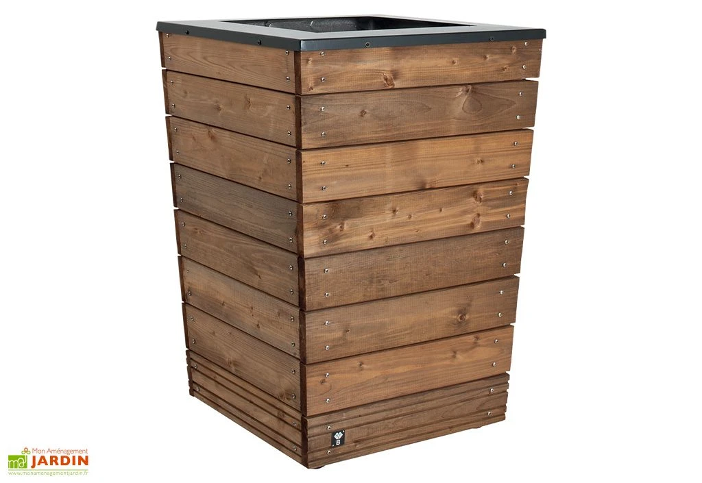 Bac à Fleurs En Bois Selekt (45/55x45/55x76) 3 Bac à Fleurs En Bois Selekt (45/55x45/55x76)