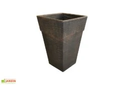 Roto Pot De Fleurs Extérieur En Polyéthylène Et Bois 30 X 45 Cm Quadro S -Garanta Jardin Magasin pot de fleurs exte rieur en polye thyle ne et bois 30x45cm quadro s cuivre