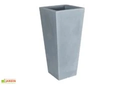 Pot De Fleurs En Polyéthylène Hydrus - 39 X 39 X 85 Cm -Garanta Jardin Magasin pot de fleurs gris 3