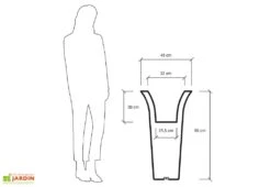 Pot De Fleurs Lumineux En Polyéthylène Domus – Ø 48 X 85 Cm 9 Pot De Fleurs Lumineux En Polyéthylène Domus – Ø 48 X 85 Cm -Garanta Jardin Magasin pot de fleurs jardin