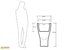 Pot De Fleurs Lumineux En Polyéthylène Domus – Ø 58 X 100 Cm -Garanta Jardin Magasin pot de fleurs lumineux blanc perle 2