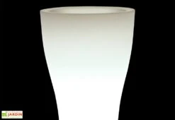 Pot De Fleurs Lumineux En Polyéthylène Domus – Ø 58 X 100 Cm -Garanta Jardin Magasin pot de fleurs lumineux blanc 1