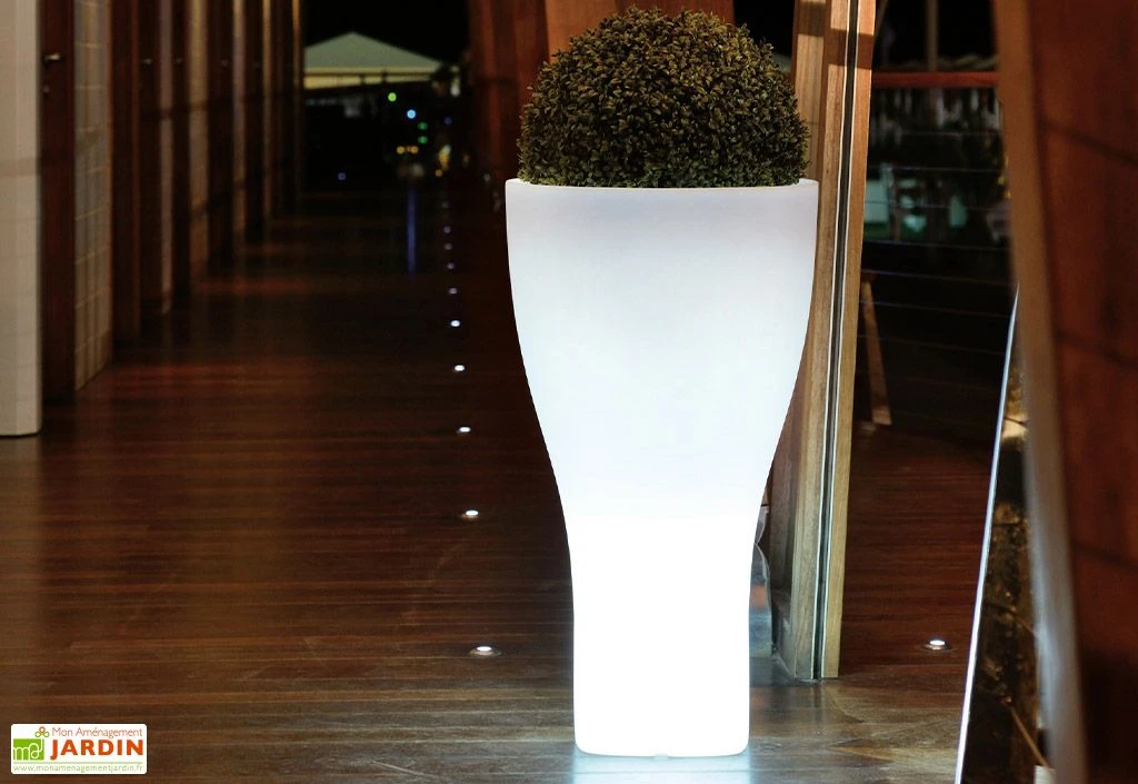 Pot De Fleurs Lumineux En Polyéthylène Domus – Ø 48 X 85 Cm 4 Pot De Fleurs Lumineux En Polyéthylène Domus – Ø 48 X 85 Cm – Image 2