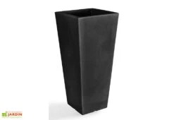Pot De Fleurs En Polyéthylène Hydrus - 39 X 39 X 85 Cm -Garanta Jardin Magasin pot de fleurs noir 1 1