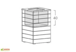 Bac à Fleurs En Bois Selekt (45x45x76) -Garanta Jardin Magasin pot de fleurs selekt jardipolys 45 x 45 x 76 cm 1