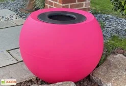 Pot De Fleurs Rond En Polyéthylène Rose Speranza Ø 90 Cm -Garanta Jardin Magasin pot fleur rond polyethylene rose