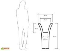 Pot De Fleurs Polyéthylène Patio H85 L48 (pls. Coloris) 12 Pot De Fleurs Polyéthylène Patio H85 L48 (pls. Coloris) -Garanta Jardin Magasin pot fleurs plastique rotomoule polyethylene blanc gris 18l 4