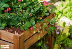 Carré Potager Sur Pieds En Bois Autoclave Brun - 75 X 75 X 79 Cm -Garanta Jardin Magasin potager bois autoclave 1