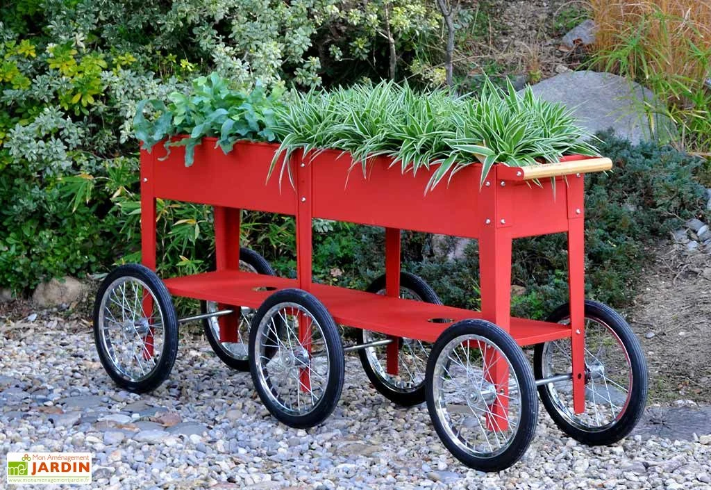 Jardinière En Acier à Roulettes - Wheels 4 Jardinière En Acier à Roulettes - Wheels – Image 2