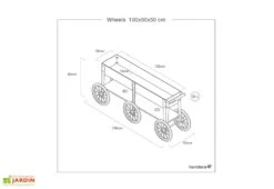 Jardinière En Acier à Roulettes - Wheels 13 Jardinière En Acier à Roulettes - Wheels -Garanta Jardin Magasin potager chariot plan